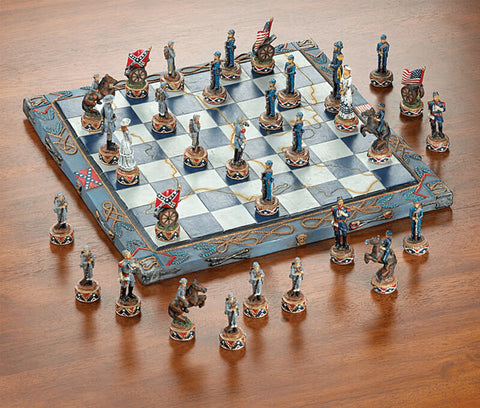 Image of Civil War Chess Board Game Set