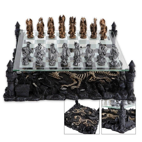 Image of Dragon Kingdom Chess Set - Two Tier Set