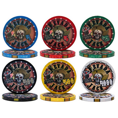 Image of Nevada Jack Pre-Packaged - 500 Ct Poker 10g Chip Set Hi Gloss Case