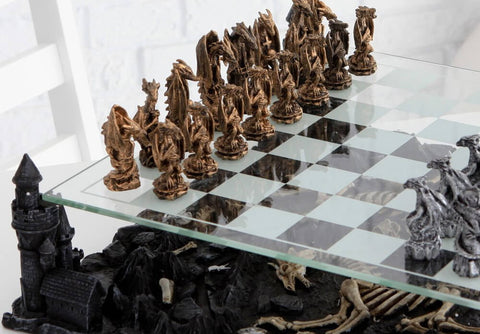 Image of Dragon Kingdom Chess Set - Two Tier Set