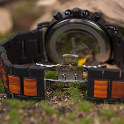 Image of Wooden Military Stylish BOBO BIRD Luxury Mens Relogio Masculino Watch+Gift Box