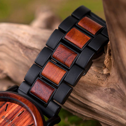 Image of Wooden Military Stylish BOBO BIRD Luxury Mens Relogio Masculino Watch+Gift Box