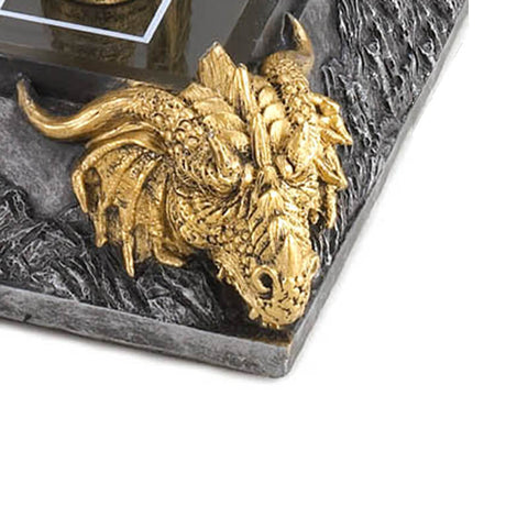 Image of Medieval Knights & Dragons Battle Carved Chess Game Set