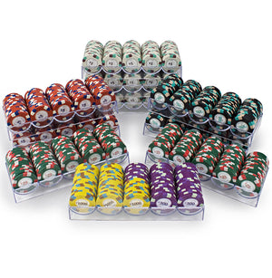 Claysmith 1000ct Poker Knights 13.5g Poker Chip Set Acrylic Carry Case