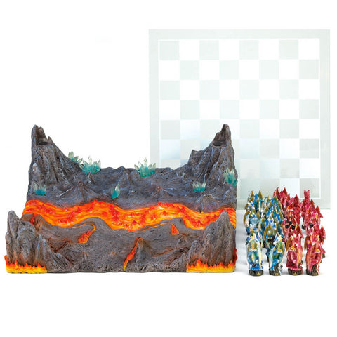 Image of Fire River Dragon Battle Chess Board Game Set