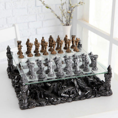Image of Dragon Kingdom Chess Set - Two Tier Set