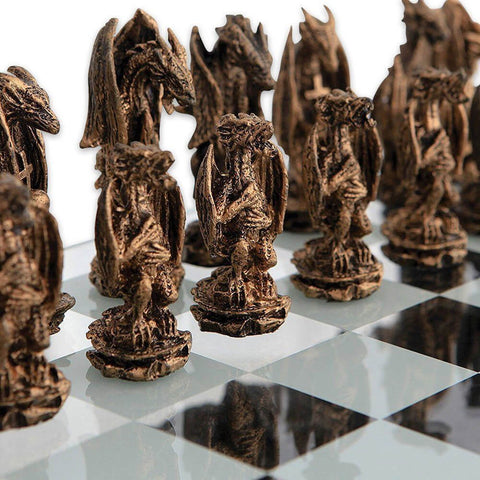 Image of Dragon Kingdom Chess Set - Two Tier Set