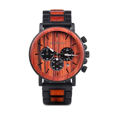 Image of Wooden Military Stylish BOBO BIRD Luxury Mens Relogio Masculino Watch+Gift Box