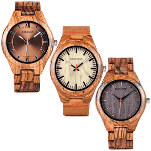 Wooden BOBO BIRD Watch Casual Fashion Men & Women Watches erkek kol saati Design Watches relogio masculino Q05