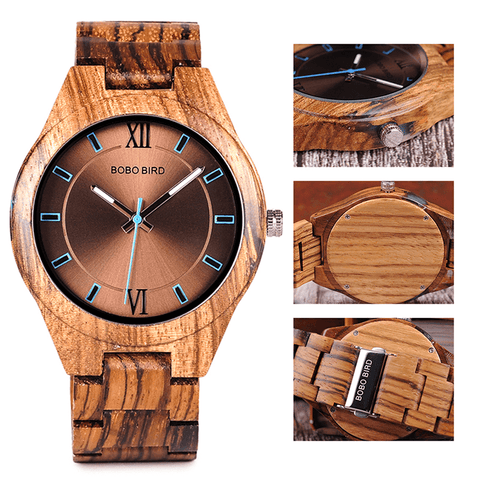 Image of Wooden BOBO BIRD Watch Casual Fashion Men & Women Watches erkek kol saati Design Watches relogio masculino Q05