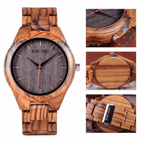 Image of Wooden BOBO BIRD Watch Casual Fashion Men & Women Watches erkek kol saati Design Watches relogio masculino Q05