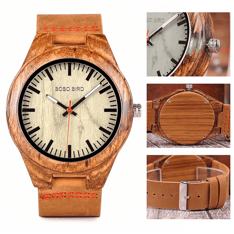 Image of Wooden BOBO BIRD Watch Casual Fashion Men & Women Watches erkek kol saati Design Watches relogio masculino Q05