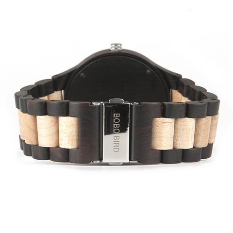 Image of Wooden BOBO BIRD Men's Luxury Quartz Bamboo Wrist Watch V-O01/O02  Presented in a FREE Gift Box