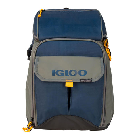 Image of Igloo Outdoorsman Gizmo Insulated Leak-Resistant Cooler Backpack-Blue Tan