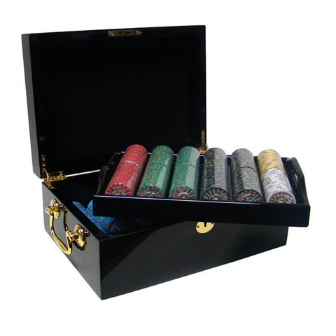 Image of Nevada Jack Pre-Packaged - 500 Ct Chip Set Black Mahogany Case