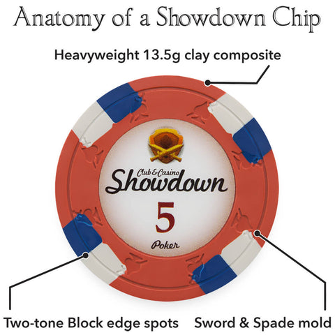 Image of Showdown 750ct Claysmith Gaming 13.5g Chip Set in Mahogany Case