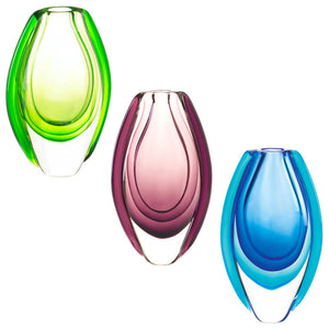 Wild Orchid Modern Art Glass Flower Vase - Accent Plus Home Decor
