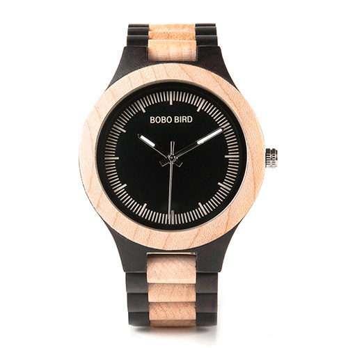 Wooden BOBO BIRD Men's Luxury Quartz Bamboo Wrist Watch V-O01/O02